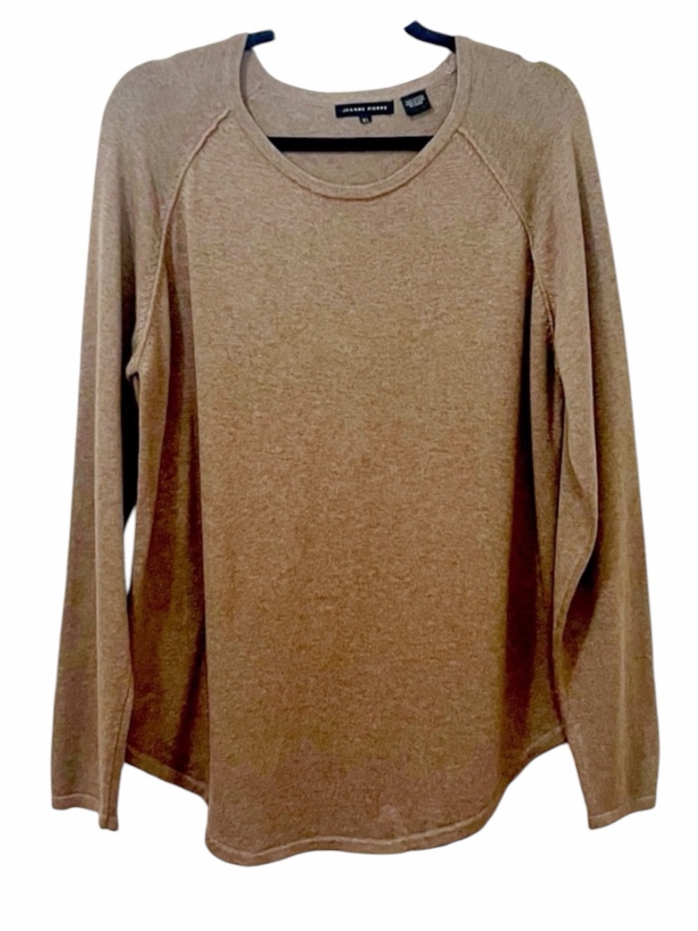 New JEANNE PIERRE Taupe Color Sweater 100% Cotton